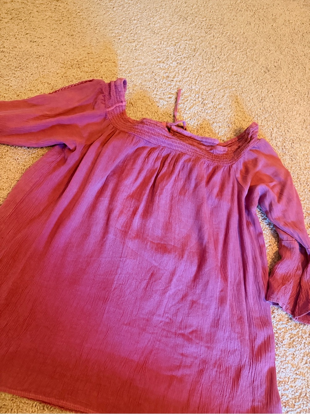 Pink Embroidered Boho Tunic Top NWOT - Picture 5 of 5